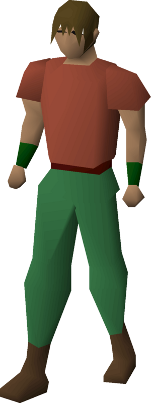 Green d'hide vambraces equipped male.png